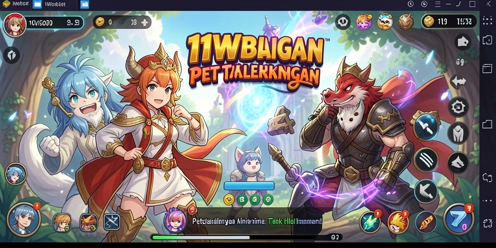 Screenshot utama 11WBET menampilkan karakter anime dalam aksi yang dinamis.