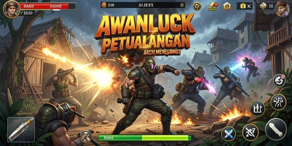 Gameplay seru AWANLUCK dengan aksi menegangkan.