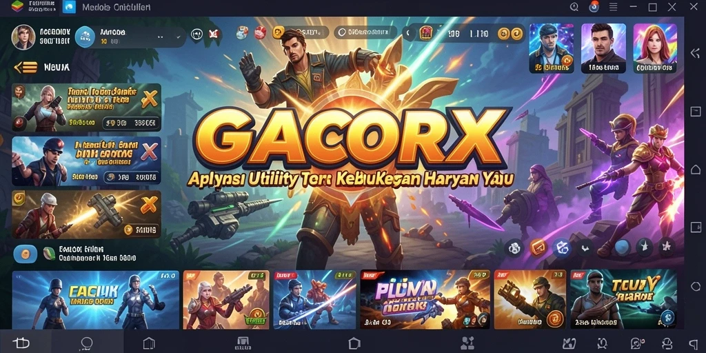 Tangkapan layar utama GACORX menampilkan antarmuka pengguna yang intuitif dan fitur-fitur bermanfaat.