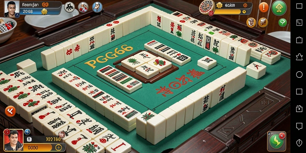 Screenshot PGG68 menampilkan gameplay Mahjong yang mendebarkan.