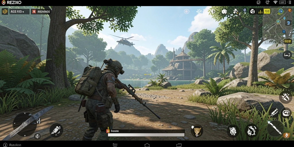 Gameplay menakjubkan dalam dunia terbuka REZIXO yang penuh petualangan.