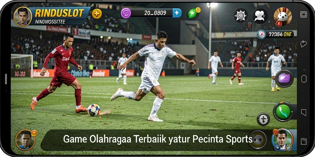 Tangkapan layar gameplay RINDUSLOT yang menampilkan aksi olahraga mendebarkan.