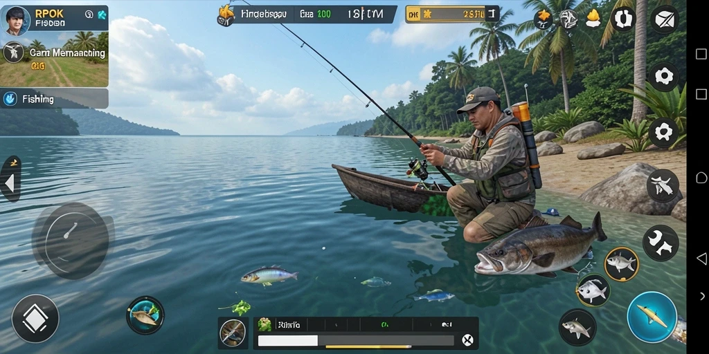 Tangkapan ikan besar dalam gameplay RPOK yang menakjubkan.