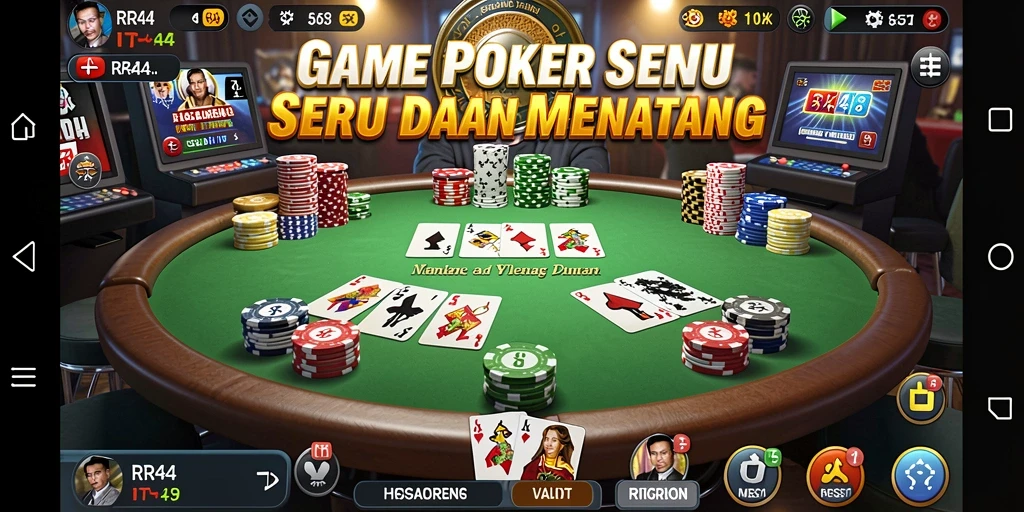 Tampilan gameplay Poker yang menarik dan interaktif di RR44.