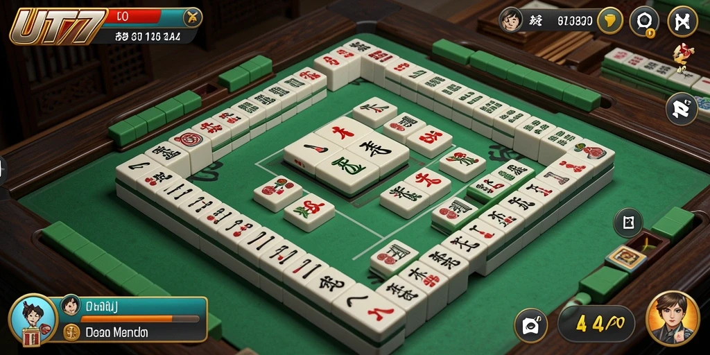 Tampilan gameplay UT77 dengan grafis Mahjong yang menawan.